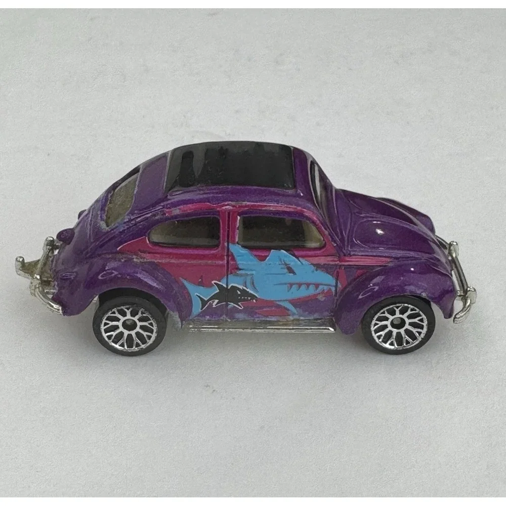 Vintage Matchbox 1962 VW Beetle Purple Shark Tampo Diecast Toy‎ Car 1998 Mattel